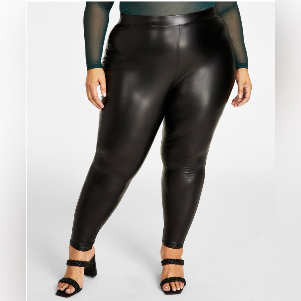 Plus Size Vegan Leather Leggings - NWOT